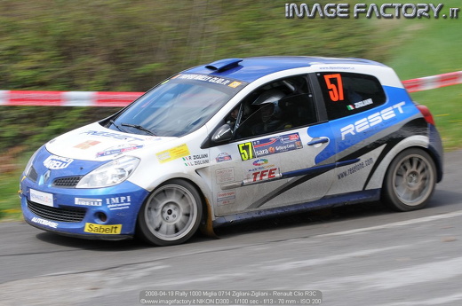 2008-04-19 Rally 1000 Miglia 0714 Zigliani-Zigliani - Renault Clio R3C